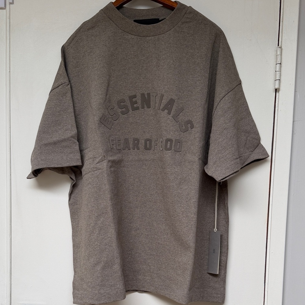 Men's Essentials Fear of God Heavy Heather Gray T-Shirt NWT